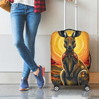 Australian Aboriginal Art Kangaroo Luggage Cover Maintain the Dreaming Aboriginal Dot Painting