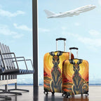 Australian Aboriginal Art Kangaroo Luggage Cover Maintain the Dreaming Aboriginal Dot Painting
