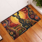 Australian Aboriginal Art Kangaroo Rubber Doormat Maintain the Dreaming Aboriginal Dot Painting