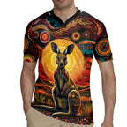 Australian Aboriginal Art Kangaroo Rugby Jersey Maintain the Dreaming Aboriginal Dot Painting