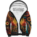 Australian Aboriginal Art Kangaroo Sherpa Hoodie Maintain the Dreaming Aboriginal Dot Painting