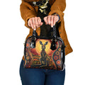 Australian Aboriginal Art Kangaroo Shoulder Handbag Maintain the Dreaming Aboriginal Dot Painting