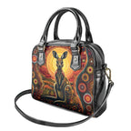 Australian Aboriginal Art Kangaroo Shoulder Handbag Maintain the Dreaming Aboriginal Dot Painting