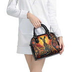 Australian Aboriginal Art Kangaroo Shoulder Handbag Maintain the Dreaming Aboriginal Dot Painting