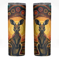 Australian Aboriginal Art Kangaroo Skinny Tumbler Maintain the Dreaming Aboriginal Dot Painting