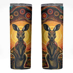 Australian Aboriginal Art Kangaroo Skinny Tumbler Maintain the Dreaming Aboriginal Dot Painting