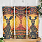 Australian Aboriginal Art Kangaroo Skinny Tumbler Maintain the Dreaming Aboriginal Dot Painting