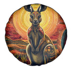 Australian Aboriginal Art Kangaroo Spare Tire Cover Maintain the Dreaming Aboriginal Dot Painting