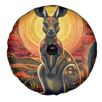 Australian Aboriginal Art Kangaroo Spare Tire Cover Maintain the Dreaming Aboriginal Dot Painting