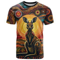 Australian Aboriginal Art Kangaroo T Shirt Maintain the Dreaming Aboriginal Dot Painting