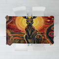 Australian Aboriginal Art Kangaroo Tablecloth Maintain the Dreaming Aboriginal Dot Painting