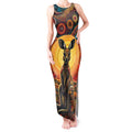 Australian Aboriginal Art Kangaroo Tank Maxi Dress Maintain the Dreaming Aboriginal Dot Painting