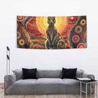 Australian Aboriginal Art Kangaroo Tapestry Maintain the Dreaming Aboriginal Dot Painting