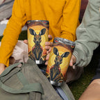 Australian Aboriginal Art Kangaroo Tumbler Cup Maintain the Dreaming Aboriginal Dot Painting