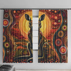 Australian Aboriginal Art Kangaroo Window Curtain Maintain the Dreaming Aboriginal Dot Painting
