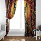 Australian Aboriginal Art Kangaroo Window Curtain Maintain the Dreaming Aboriginal Dot Painting