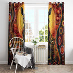 Australian Aboriginal Art Kangaroo Window Curtain Maintain the Dreaming Aboriginal Dot Painting