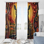Australian Aboriginal Art Kangaroo Window Curtain Maintain the Dreaming Aboriginal Dot Painting