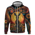 Australian Aboriginal Art Kangaroo Zip Hoodie Maintain the Dreaming Aboriginal Dot Painting