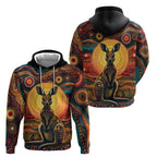 Australian Aboriginal Art Kangaroo Zip Hoodie Maintain the Dreaming Aboriginal Dot Painting