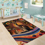 Australian Aboriginal Art Kangaroo Area Rug Our Children Our Future Aboriginal Dot Painting