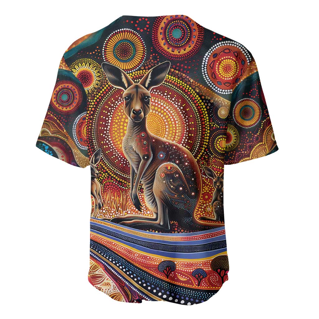 Australian Aboriginal Art Kangaroo Baseball Jersey Our Children Our Future Aboriginal Dot Painting