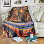 Australian Aboriginal Art Kangaroo Blanket Our Children Our Future Aboriginal Dot Painting