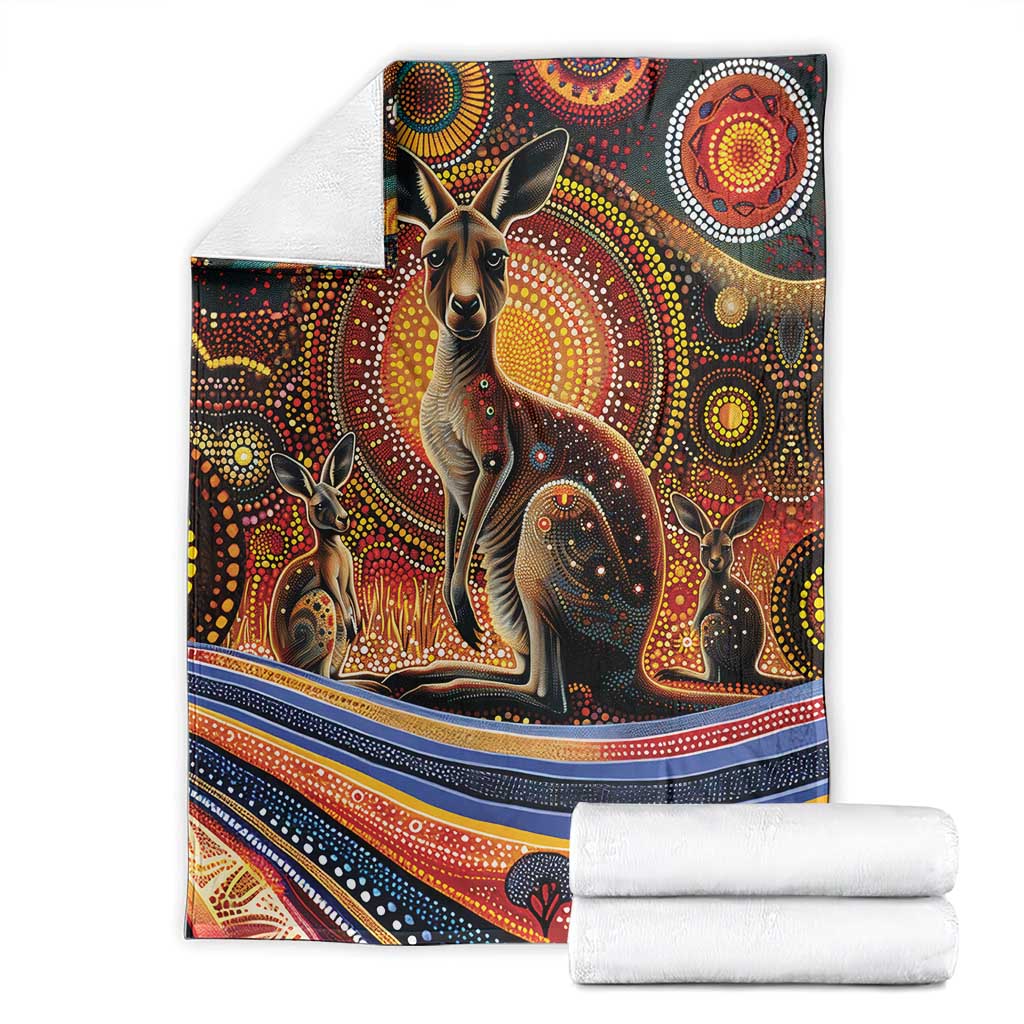 Australian Aboriginal Art Kangaroo Blanket Our Children Our Future Aboriginal Dot Painting