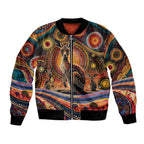 Australian Aboriginal Art Kangaroo Bomber Jacket Our Children Our Future Aboriginal Dot Painting