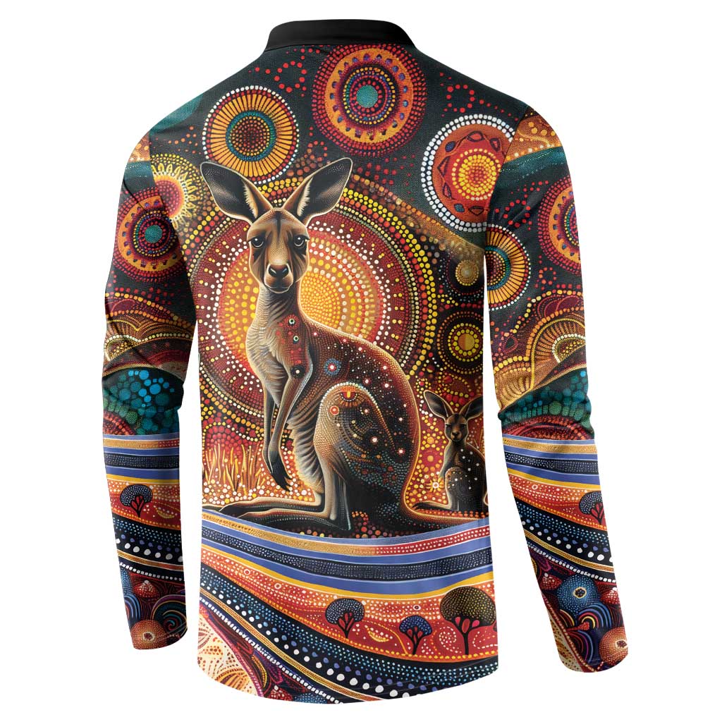 Australian Aboriginal Art Kangaroo Button Sweatshirt Our Children Our Future Aboriginal Dot Painting
