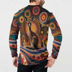 Australian Aboriginal Art Kangaroo Button Sweatshirt Our Children Our Future Aboriginal Dot Painting