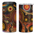 Australian Aboriginal Art Kangaroo 4 in 1 Can Cooler Tumbler Our Children Our Future Aboriginal Dot Painting