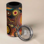 Australian Aboriginal Art Kangaroo 4 in 1 Can Cooler Tumbler Our Children Our Future Aboriginal Dot Painting