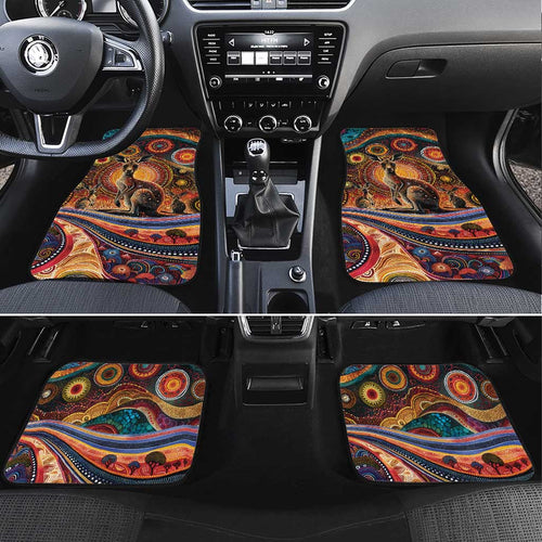 Australian Aboriginal Art Kangaroo Car Mats Our Children Our Future Aboriginal Dot Painting