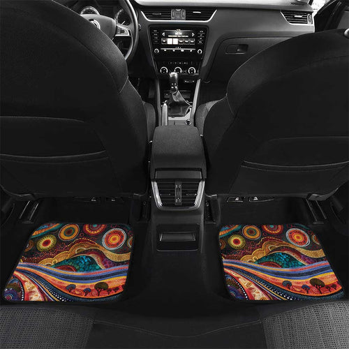 Australian Aboriginal Art Kangaroo Car Mats Our Children Our Future Aboriginal Dot Painting