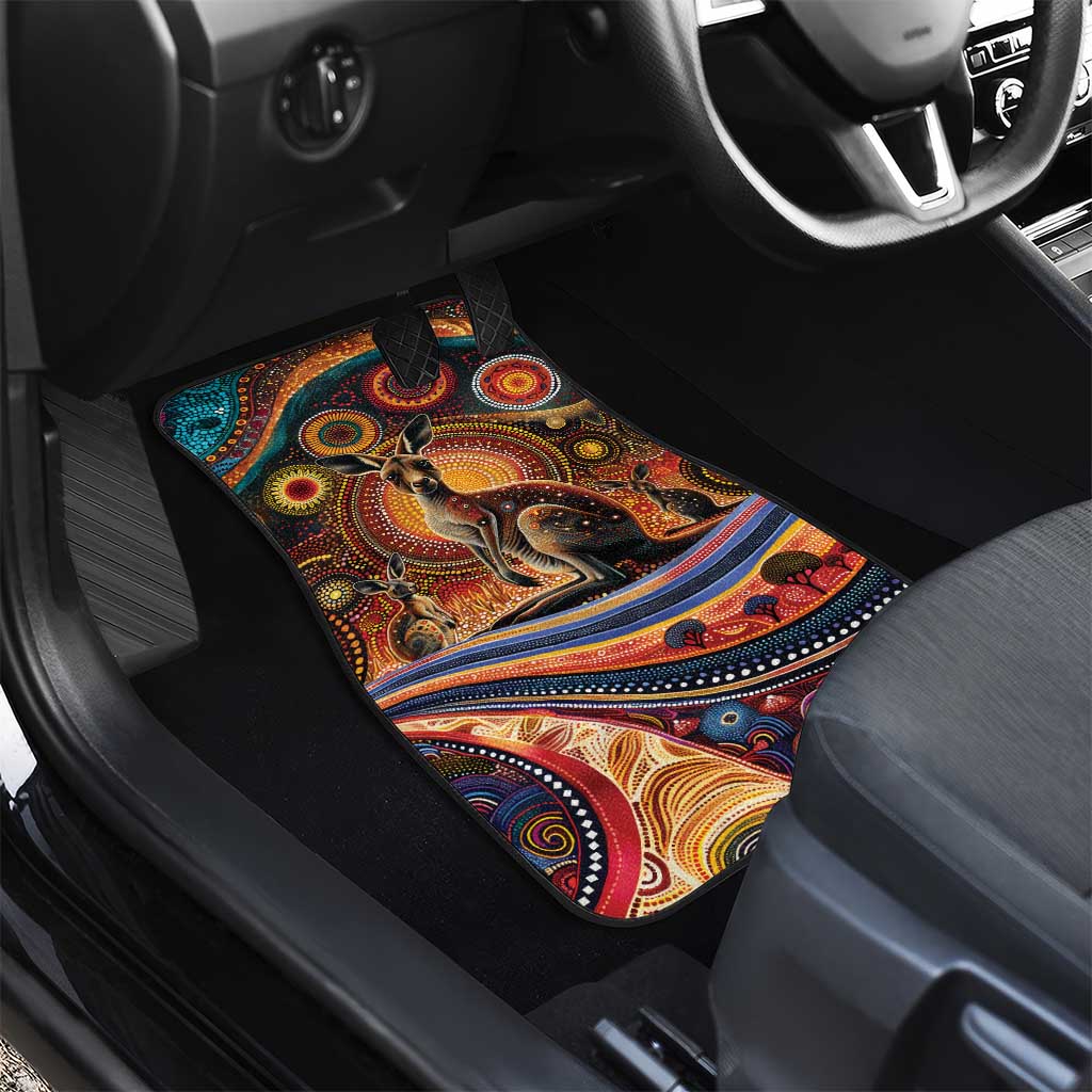Australian Aboriginal Art Kangaroo Car Mats Our Children Our Future Aboriginal Dot Painting