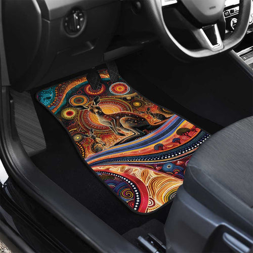 Australian Aboriginal Art Kangaroo Car Mats Our Children Our Future Aboriginal Dot Painting
