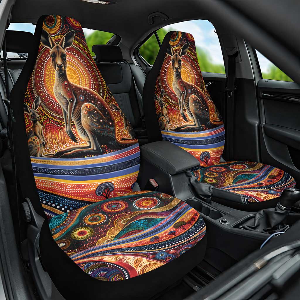 Australian Aboriginal Art Kangaroo Car Seat Cover Our Children Our Future Aboriginal Dot Painting