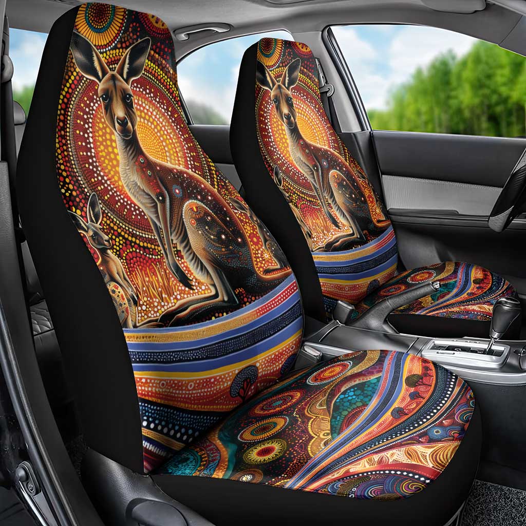Australian Aboriginal Art Kangaroo Car Seat Cover Our Children Our Future Aboriginal Dot Painting
