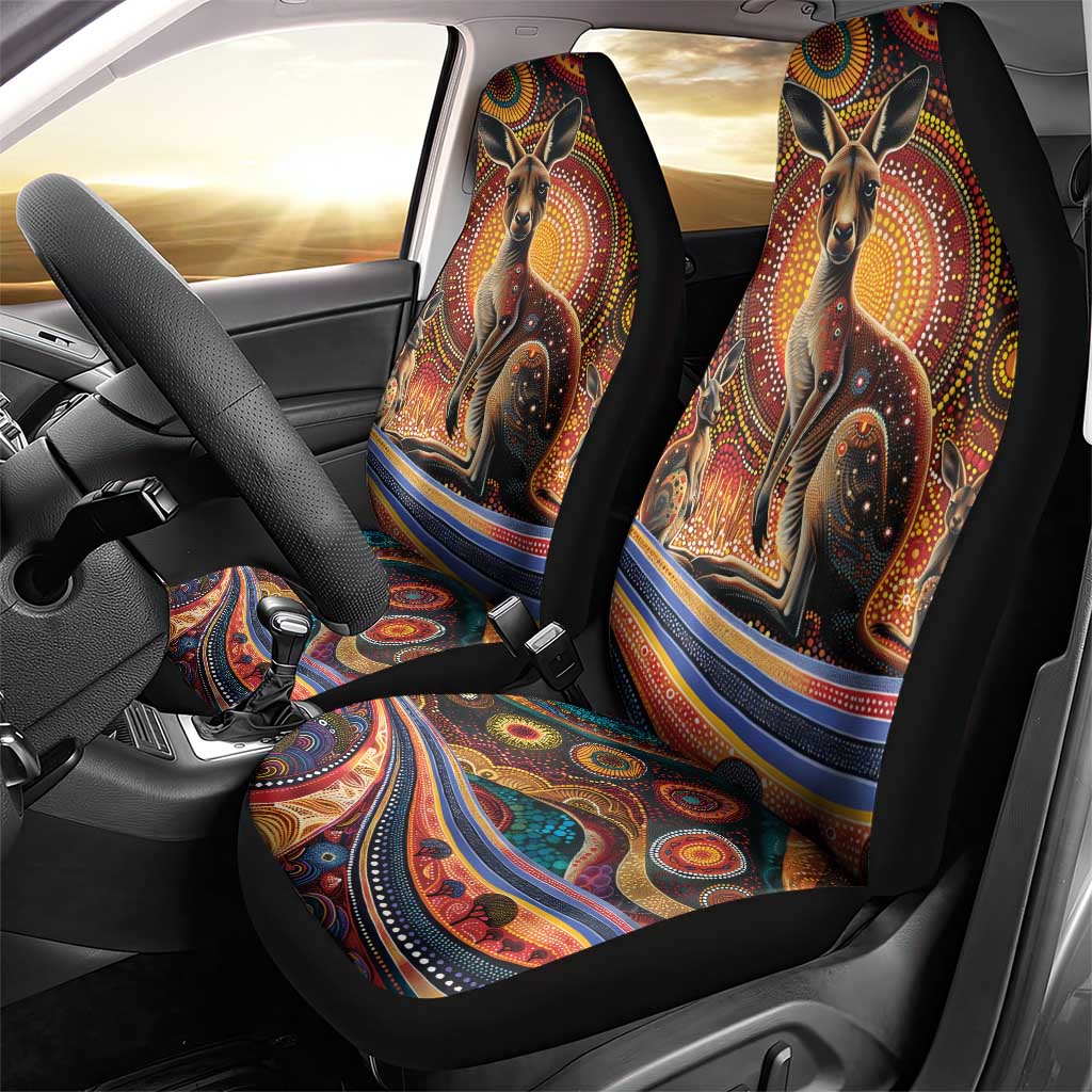 Australian Aboriginal Art Kangaroo Car Seat Cover Our Children Our Future Aboriginal Dot Painting
