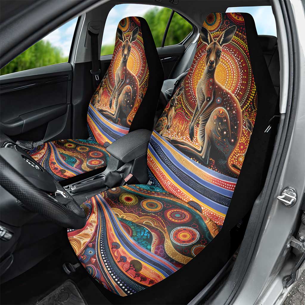 Australian Aboriginal Art Kangaroo Car Seat Cover Our Children Our Future Aboriginal Dot Painting