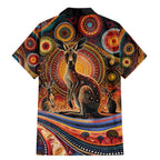 Australian Aboriginal Art Kangaroo Family Matching Mermaid Dress and Hawaiian Shirt Our Children Our Future Aboriginal Dot Painting