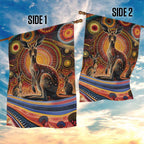 Australian Aboriginal Art Kangaroo Garden Flag Our Children Our Future Aboriginal Dot Painting