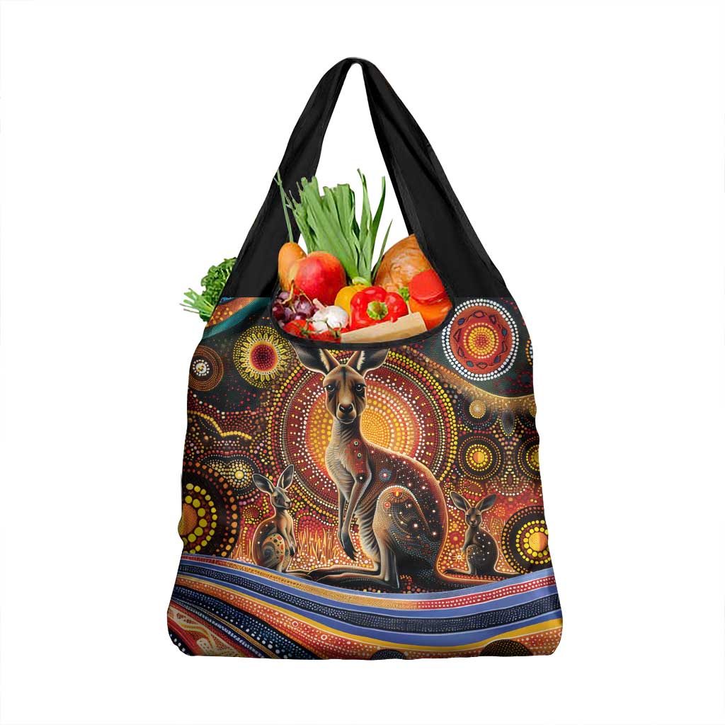 Australian Aboriginal Art Kangaroo Grocery Bag Our Children Our Future Aboriginal Dot Painting
