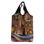 Australian Aboriginal Art Kangaroo Grocery Bag Our Children Our Future Aboriginal Dot Painting