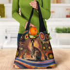 Australian Aboriginal Art Kangaroo Grocery Bag Our Children Our Future Aboriginal Dot Painting