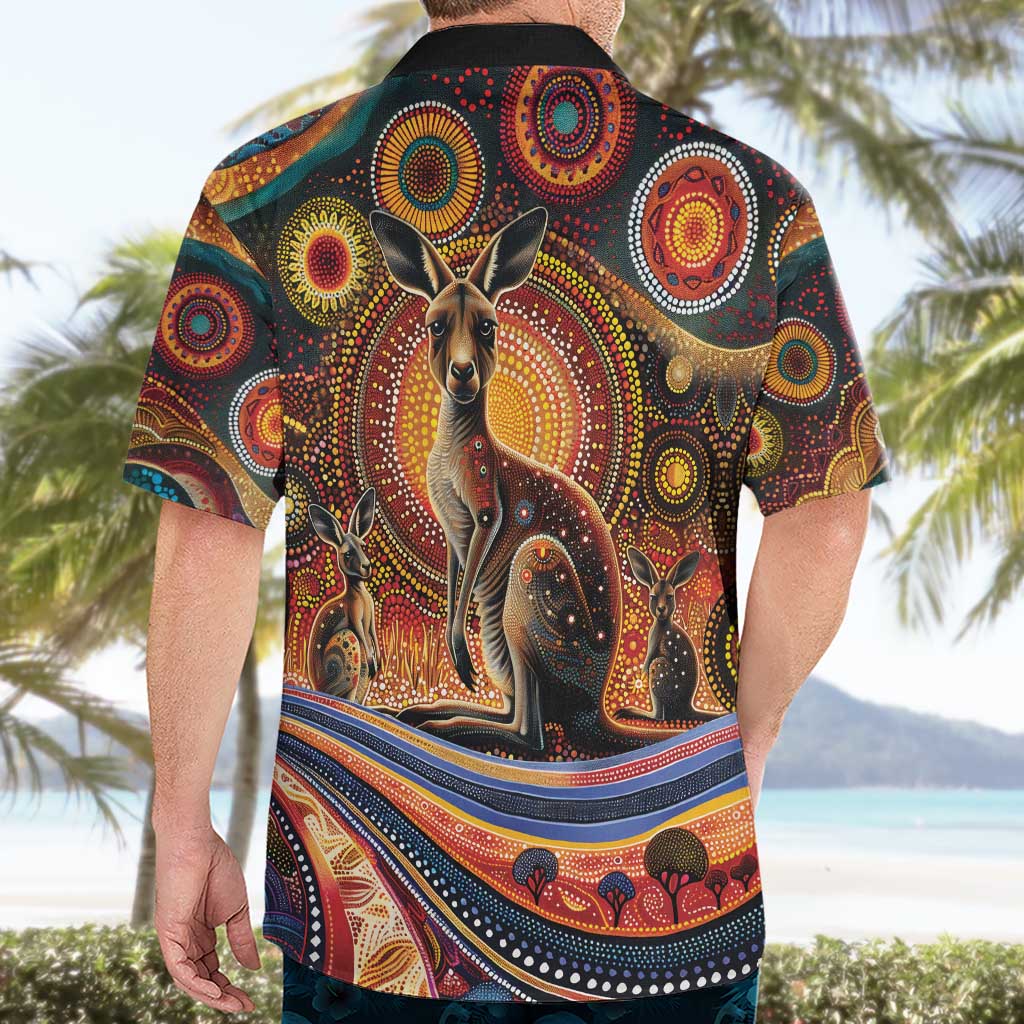 Australian Aboriginal Art Kangaroo Hawaiian Shirt Our Children Our Future Aboriginal Dot Painting