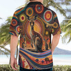 Australian Aboriginal Art Kangaroo Hawaiian Shirt Our Children Our Future Aboriginal Dot Painting