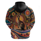 Australian Aboriginal Art Kangaroo Hoodie Our Children Our Future Aboriginal Dot Painting