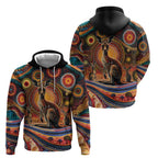 Australian Aboriginal Art Kangaroo Hoodie Our Children Our Future Aboriginal Dot Painting